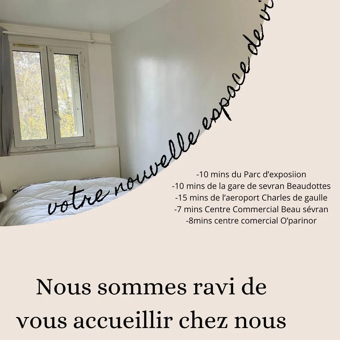 Chambre Proche De L'Aeroport Charles De Gaulle Aulnay-sous-Bois